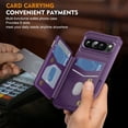 thumbnail image 3 of Allytechgroup Wallet Case for Google Pixel 8 Pro with Credit Card Slot, Slim Fit PU Leather RFID Blocking Stand Phone Case Shockproof Protective Back Cover for Google Pixel 8 Pro Women Men, Purple, 3 of 7