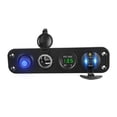 thumbnail image 2 of BELOVING Charger Socket Panel Double USB Charger Socket Power Outlet for Marine Truck Green Light, 2 of 9