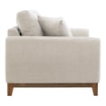 thumbnail image 4 of Furniture of America Nora Mid-Century Modern Chenille Track Arm Loveseat with Pillows, Light Gray, 4 of 12