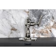 thumbnail image 3 of Kingston Brass KSD3546TKL Hallerbos One-Handle 1-Hole Bathroom Faucet with Deck Plate and Push Pop-Up Drain in Polished Nickel, 3 of 7