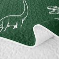 thumbnail image 5 of Feelyou Deep Green Dinosaur Twin Quilt Set for Boys Men, Retro Line Wildlife Art Twin Coverlet Set, Green, 2-Piece, 5 of 7