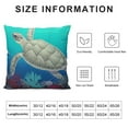 thumbnail image 5 of COMIO   Blue Ocean Pillow Covers Vintage Sea Turtle Starfish Sea Horse Shell Decorative Pillows Cover Beach Coastal Theme Pillow Cases Cushion Cover Outdoor Decor, 5 of 5