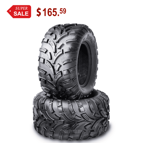 WANDA Set of 2 New ATV/UTV Tires 25x11-12 /6PR P373-10253...