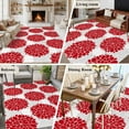 thumbnail image 5 of Red Dahlia Area Rug 5x8 FT, Non Slip Bedroom Throw Carpet, Vintage Country Grey Abstract Flowers Floral Washable Soft Floor Carpet Non-Shedding Rug for Living Room Nursery Dorm Office, 5 of 9
