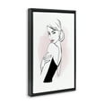 Stupell Industries Diamond Jewelry Girl Novelty Painting Black Floater