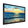 thumbnail image 2 of Designart 'Sunrise Glow On The Ocean Waves I' Nautical & Coastal Framed Art Print, 2 of 4