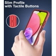 thumbnail image 5 of for Samsung Galaxy A03S Case, with Tempered Glass Screen Protector, Dust Proof Port Cover, Full Body Protection Rubber Cover Phone Case for Samsung Galaxy A03S/A02S, Black/Red, 5 of 16
