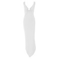 thumbnail image 4 of Women's Sexy Neon Asymmetrical Spaghetti Strap Dress Deep V-Neck Sleeveless Bodycon Midi Club Dress, 4 of 7