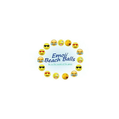 Moji Emoji Inflatable 12 Pack Pool Party Beach Balls