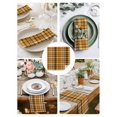 thumbnail image 3 of Yellow Black Plaid Cloth Napkins Set of 6 Reusable Dinner Napkins, Fall Country Farmhouse Buffalo Check Cocktail Napkin Washable Table Napkins for Wedding/Holiday Party/Baby Shower 20"x20", 3 of 7