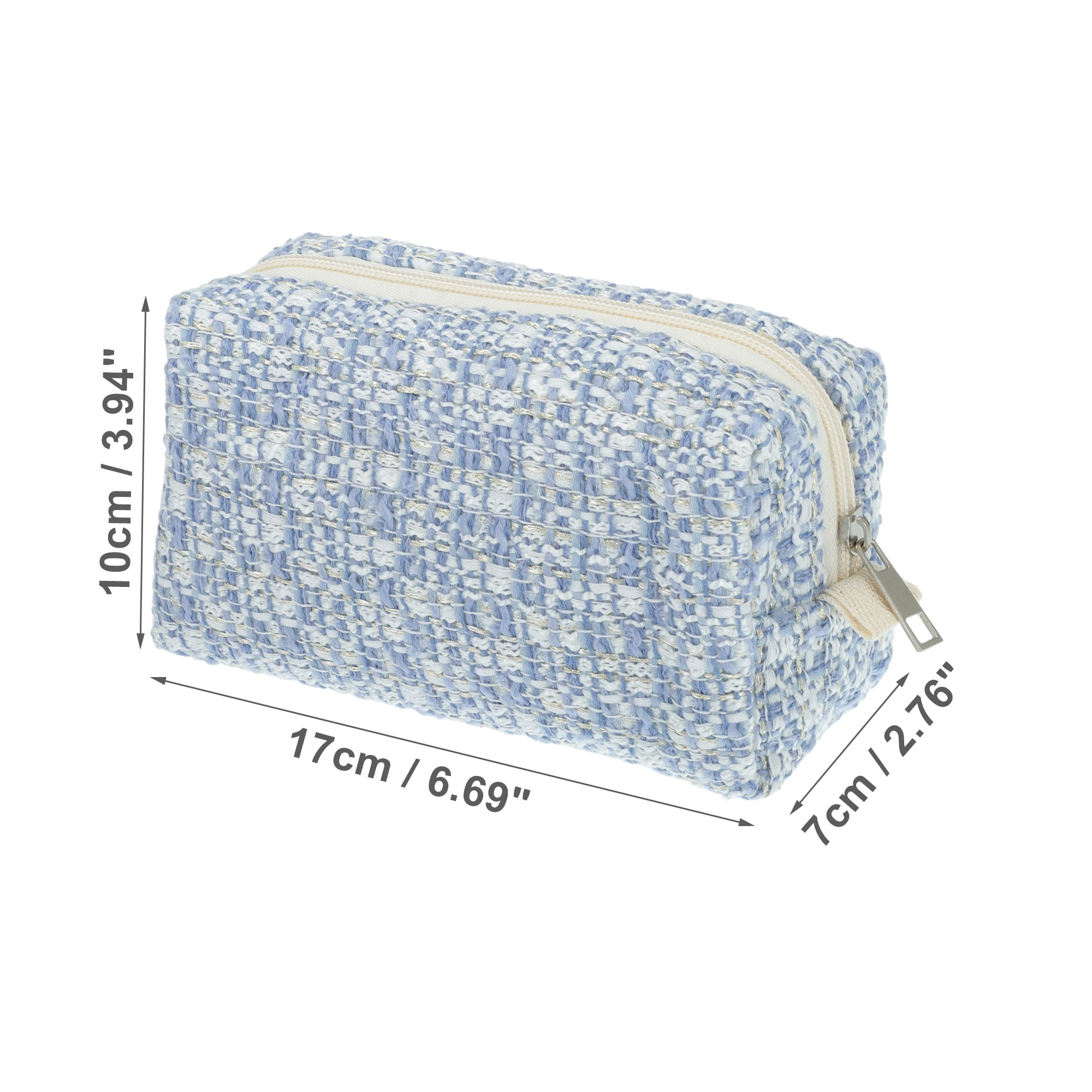 Unique Bargains 1 Pc Women Portable Travel Cosmetic Bag Blue