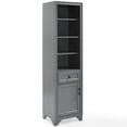 thumbnail image 1 of Pemberly Row Armoire Classique Moderne en Bois et Lin, Gris Vintage, 1 of 12