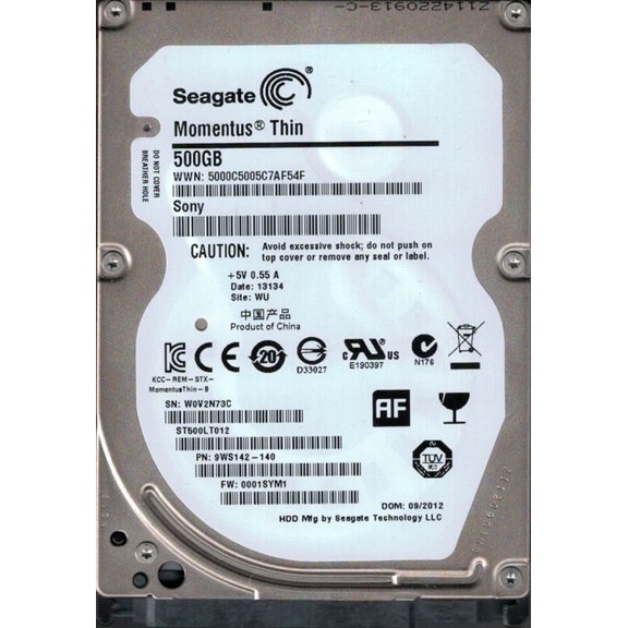 Seagate ST500LT012 P/N: 9WS142-140 F/W: 0001SYM1 WU 500GB