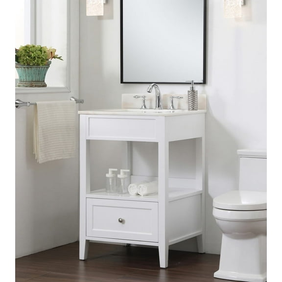 Fleur 24" White Single Bathroom Vanity