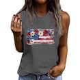 thumbnail image 2 of Mifsaly Womens Floral Patriotic Tank Tops Summer Sleeveless Graphic Tees 4Th Of July Crewneck Loose Fit Casual Lightweight Independence Day Shirts L, 2 of 5