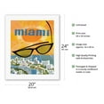 thumbnail image 2 of Miami Florida - Vintage Travel Poster by David Klein c.1960s - Fine Art Rolled Canvas Print 16in x 20in, 2 of 4