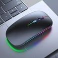 thumbnail image 2 of Ratón inalámbrico para juegos con retroiluminación, compatible con USB, RGB, recargable, silencioso, retroiluminado, ergonómico, para ordenador portátil y PC., 2 of 7
