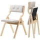 thumbnail image 1 of VEVOR Sillas plegables de madera con cojín acolchado y estructura de madera beige, juego de 2, 1 of 9
