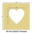 thumbnail image 2 of Soft Yellow Picture Frame Mat for 10x10 Frames - Heart Opening for 6x6 Photos - 50 Mats, 2 of 7