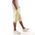 thumbnail image 5 of Vamuko Cargo Shorts Womens Knee Length Drawstring Bermuda Shorts Summer 2026 Baggy Casual Short Loose Fit Plus Size Capri Shorts with Pockets Beige 2XL, 5 of 10