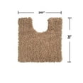thumbnail image 3 of Home Weavers Fantasia Collection Toilet Rugs U Shaped Contour, Extra Thick Bathroom Rug, Non-Slip Contour Mat for Bathroom, 100% Cotton Soft & Water Absorbent, Machine Washable, 20"x20" Contour, Linen, 3 of 6
