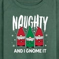 thumbnail image 3 of Instant Message - Naughty And I Gnome It - Women's Lightweight French Terry Long Sleeve Shirt, 3 of 6