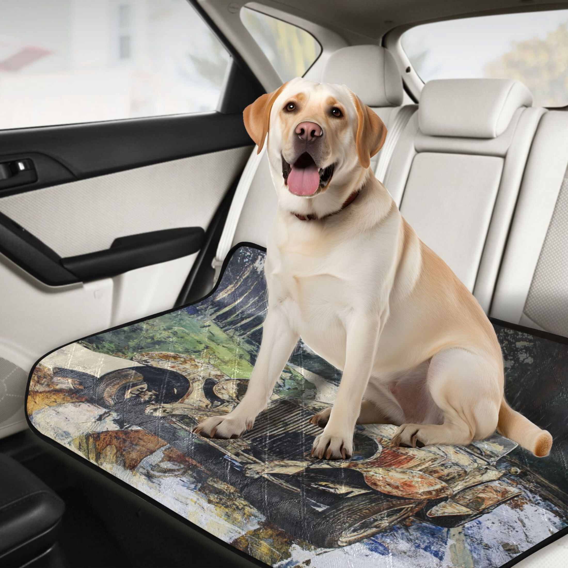 Qxltty Ancient Cars Cat litter Pads Pet Set of 3 Diaper Mats Center Anti-leakage Layer Absorbent Soft and Comfortable
