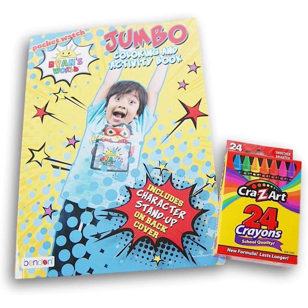 Download Coloring Books Ryan S World 80 Page With Box Of 24 Generic Crayons Bundle Ryan S World Coloring And Activity Book By Brand Coloring Books Walmart Com Walmart Com