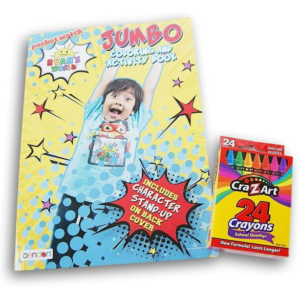 Download Coloring Books Ryan S World 80 Page With Box Of 24 Generic Crayons Bundle Ryan S World Coloring And Activity Book By Brand Coloring Books Walmart Com Walmart Com