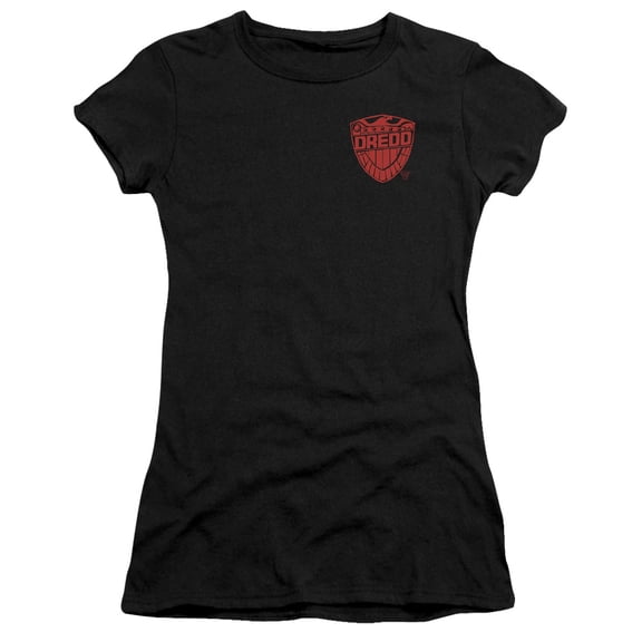 Judge Dredd Badge S/S Junior Women's T-Shirt Sheer Black