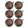 thumbnail image 1 of Botones Decorativos, Metal Y Patrón De Girasol Rojo Turquesa, Diseño Desmontable, Botones Traseros Con Tornillos, 10 Juegos Para Manualidades, 1 of 7