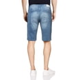 thumbnail image 2 of Men's Flex Stretch Slim Skinny Fit Casual Denim Jeans Shorts, Light Blue Wash (White Stitch), Size 36, 2 of 9