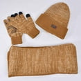 thumbnail image 4 of UJNDER Slouchy Hat Winter Knitted Hat Scarf and Glove Sets Ideal for Both Men and Women Khaki, 4 of 5