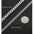 thumbnail image 4 of Chaînes pour Hommes Collier Chaîne Cubaine Hommes Argent Colliers Chaîne Gourmette Robustes Collier Chaîne à Maillons Cubains Acier Inoxydable Garçons Largeur 6/9 mm, 18/20/22/24 Pouces, 4 of 5