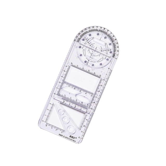 Xingzhi Multifunctional Drawing Ruler Angle Measuring Template Tool primary school