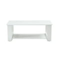 thumbnail image 3 of Yoneston Rectangular Coffee Table with Double Layered for Living Rooms Bedrooms Study Rooms, Medium Size White, 3 of 16