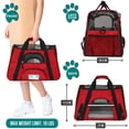 thumbnail image 2 of PetAmi Transportín para mascotas aprobado por la aerolínea para gatos, transportador de perros de lado suave para perros pequeños, suministros de viaje para gatos, accesorios para gatos de interior, b, 2 of 5