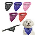 thumbnail image 1 of Dog Puppy Pet Adjustable Patterned Neck Scarf Bandana Collar Neckerchief, 1 of 1