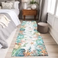 thumbnail image 4 of Runner Rug 2 x 6 Ft, Beach Coastal Washable Non-Slip Floor Mat for Kitchen Hallway/Entryway, Summer Coral Starfish Nautical Ocean Long Kitchen Runner Area Rugs for Living Room, Low-Profile, 4 of 8