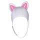 thumbnail image 5 of Gorro de buceo con orejas de gato, gorro de natación térmico de neopreno de 3 mm, gorro de surf para Blanco Rosa Línea Blanca, 5 of 9