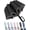 Black, variant on Travel Umbrella with Carabiner Handle, Windproof Large Umbrellas for Rain with -Rib Structure, Portable Compact Umbrella with Reflective Strip, Backpack UV Umbrellas for Sun Protection