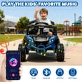 thumbnail image 3 of iRerts 24V Powered Ride on Toys, Kids Ride on Car UTV with Remote Control, Bluetooth, Music, LED Light, USB/AUX Port, 4 Wheels suspension, Electric Cars for Kids Boys Girls Ages 3-5 Gifts, Blue, 3 of 9