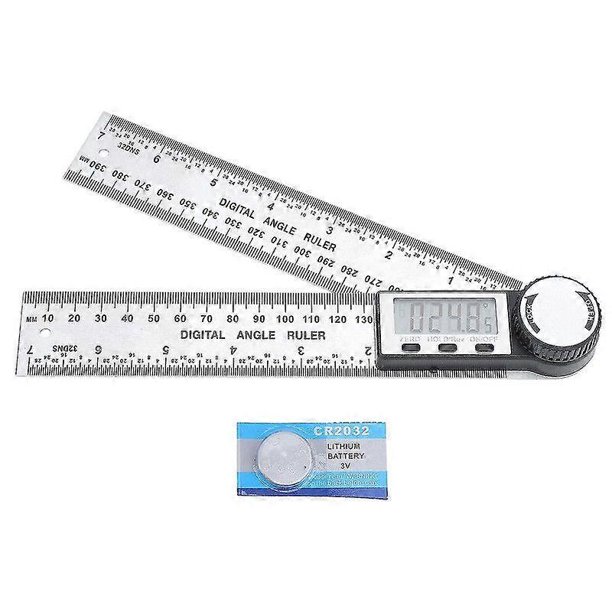 Regla digital de ángulos de acero inoxidable de 200 mm: herramienta de medición de ángulos rápida y precisa para carpintería, bricolaje y manualidades.