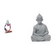 thumbnail image 1 of Estatua de resina,Figura ornamental de resina con estatua de un pensador sentado,Estatua de mono,Estatua de Buda Mono para Interior y Exterior Budista,Figura en miniatura de alguien, 1 of 8