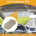 thumbnail image 2 of Clip para gafas de sol de coche Unique Bargains, soporte universal para parasol, capa superior de cuero de vaca, color beige, 13x7cm/5.12"x2.76", 1Pcs, 2 of 7