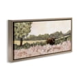 thumbnail image 3 of Stupell Industries Dappled Country Meadow with Cattle Brown Framed Floater Canvas Wall Art design by Soulspeak & Sawdust, 14 x 31, 3 of 9