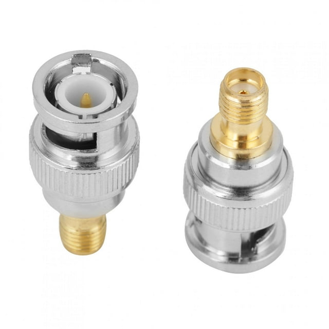 2 piezas BNC macho a SMA hembra tipo RF conector adaptador coaxial convertidor de prueba