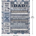 thumbnail image 4 of Gifts for Dad Blanket 80"X60", Dad Gifts from Daughter Son, Father Birthday Gift, Birthday Present for Daddy, Daddy Gift for Fathers Day, 4 of 6