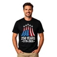 thumbnail image 4 of America 250 Shirt Mens Short Sleeve Crewneck Independence Day Print T-Shirts Summer Casual Stylish Black L, 4 of 4