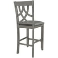 thumbnail image 4 of Counter Height Dining Chairs Set, Kitchen Chairs with Backrests Set of 2, Wooden Breakfast Side Chairs with Solid Legs, for Living Room, Dining Room, Gray, D8329, 4 of 9